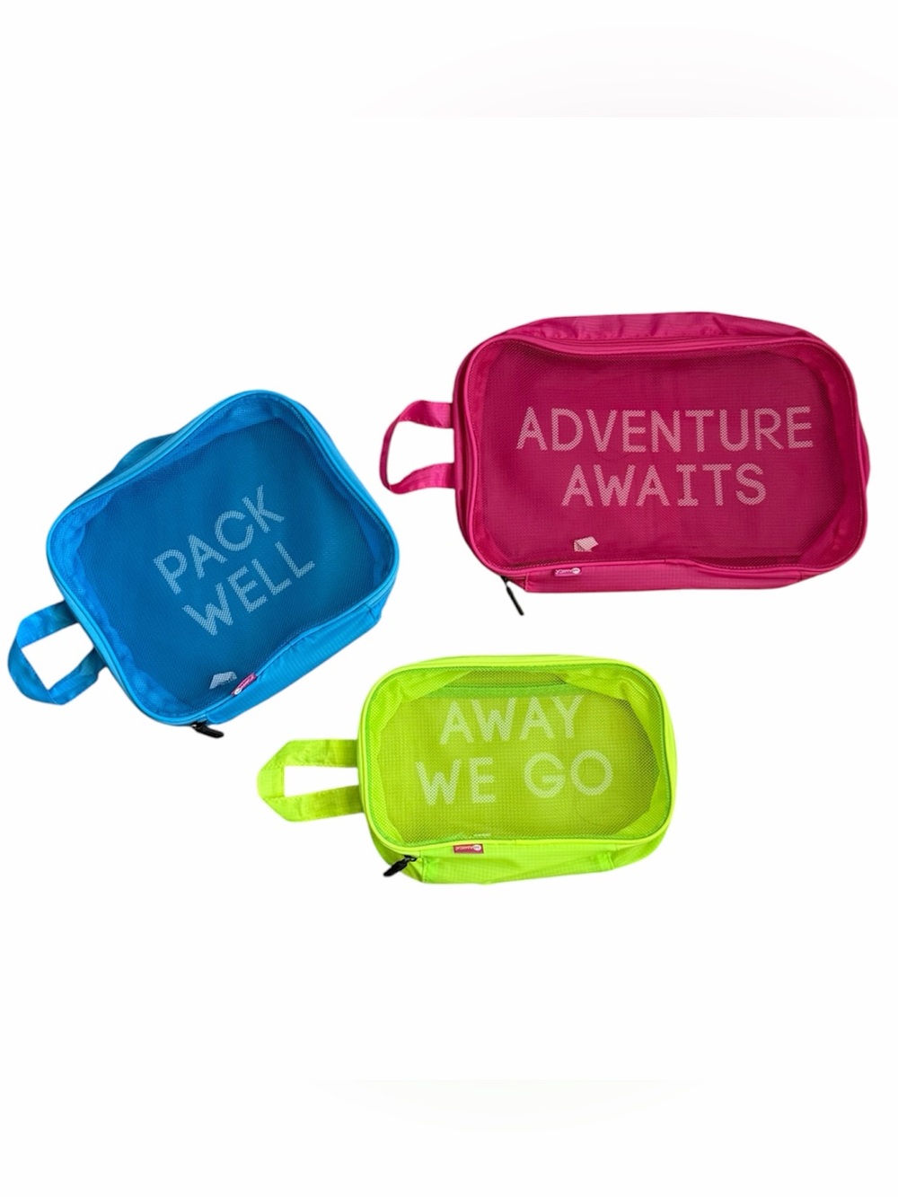 MIAMICA 3PC Neon Mesh Packing Cubes